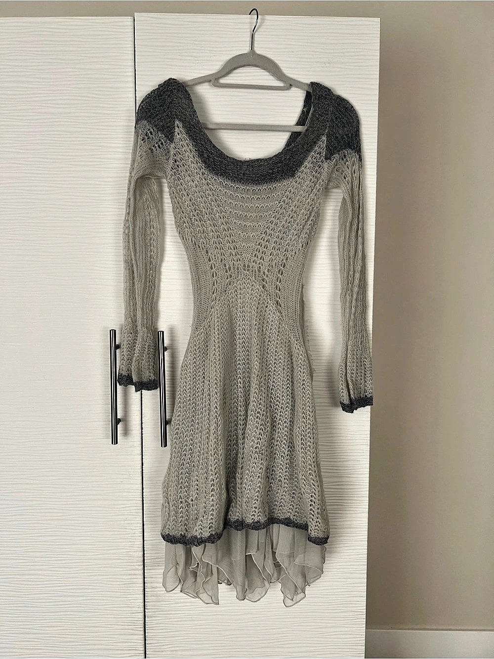 Free People Favorite Daughter Knit Midi Dress Gray Small NWT